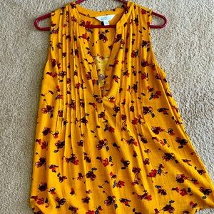 Gold printed blouse